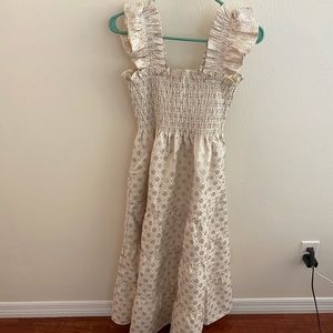 Hill House Ellie Nap Dress XS NWT Gold Jacquard